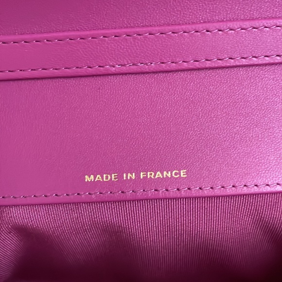 Chanel Blue and Pink quilted lamb skin bag with chain rainbow hardware - Picture 10 of 13